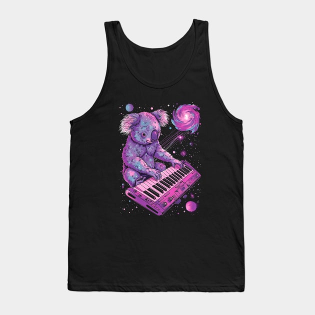 Nebula Koala Keyboardist Tank Top by AriWiguna